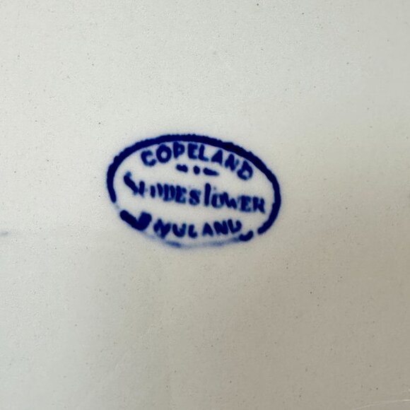 Antique English Copeland Spode's Tower Blue/White Platter Large 15"x12" Mint EUC - Picture 8 of 15